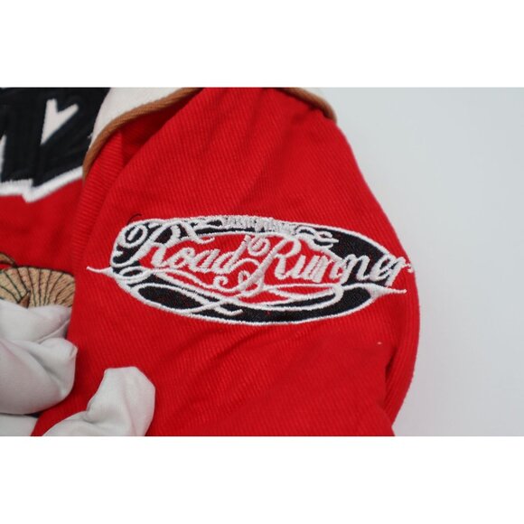 Vintage Vogue Looney Tunes Embroidered Red Bomber Jacket Medium - Picture 10 of 16